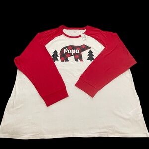 NEW Christmas Holiday PAPA BEAR Shirt Top Size XXXL NWT Trees 3XL